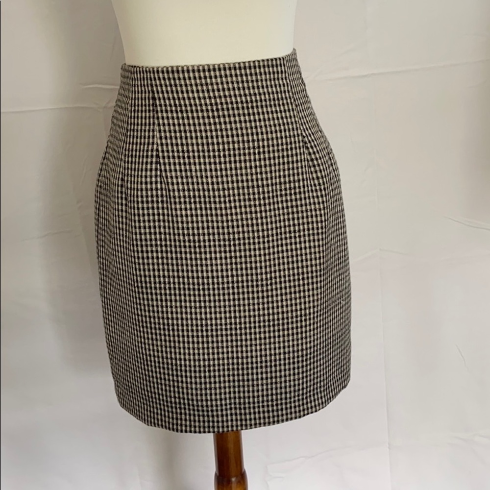 Plaid pencil skirt